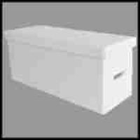24" white corrugated plastic comic book box